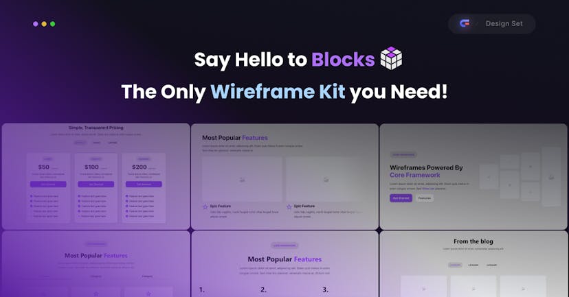 Blocks: 300+ Minimalistic Wireframes